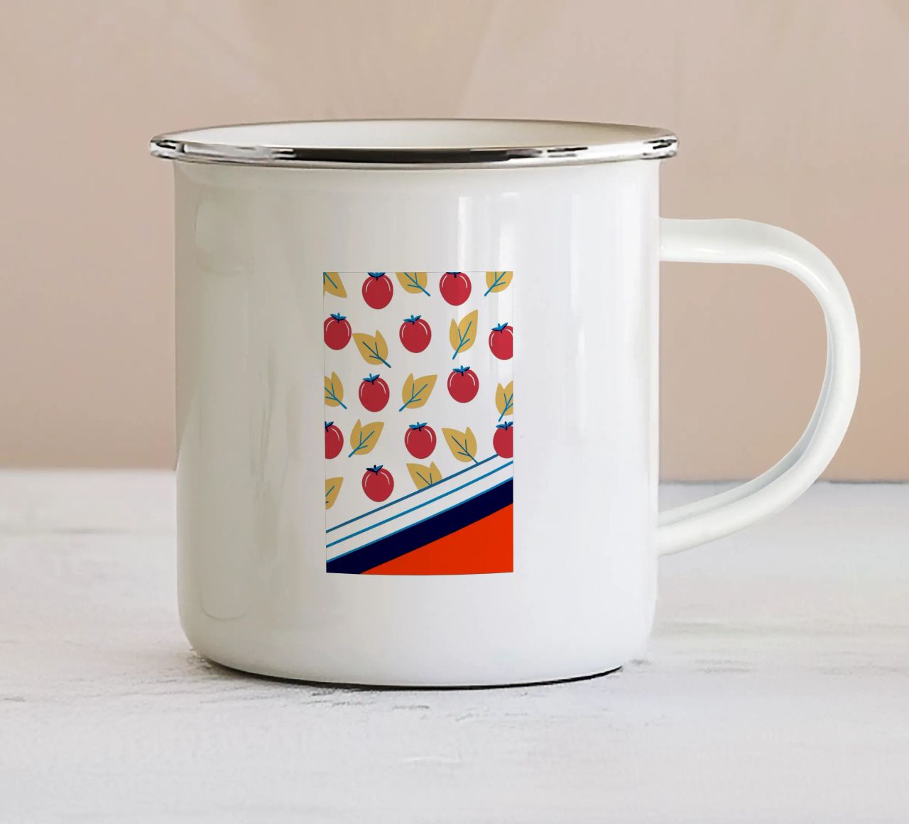 Tomato Pattern tazza in smalto da TODAY'S SHOP