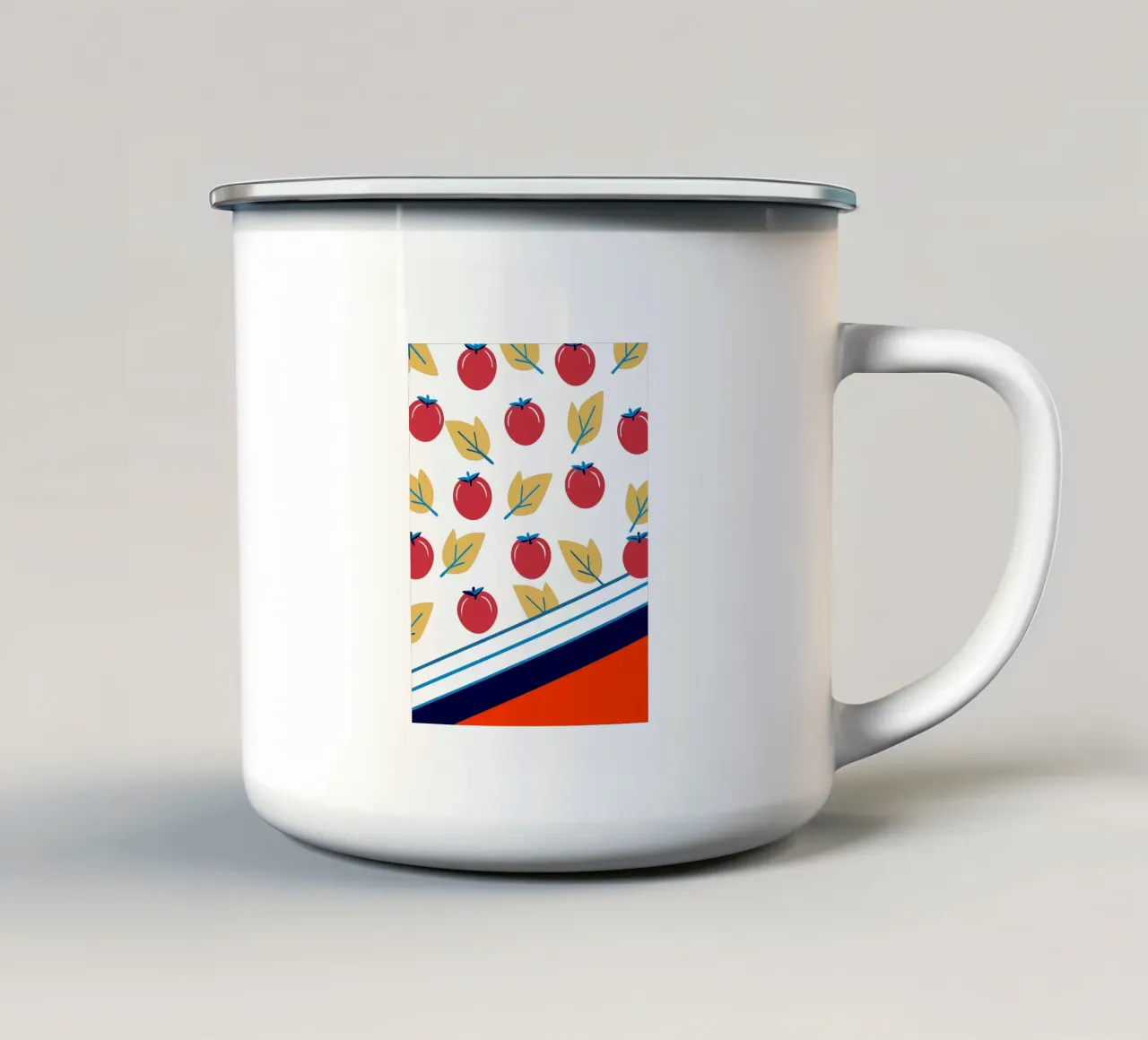 Tomate-Muster Emaille Tasse von TODAY'S SHOP