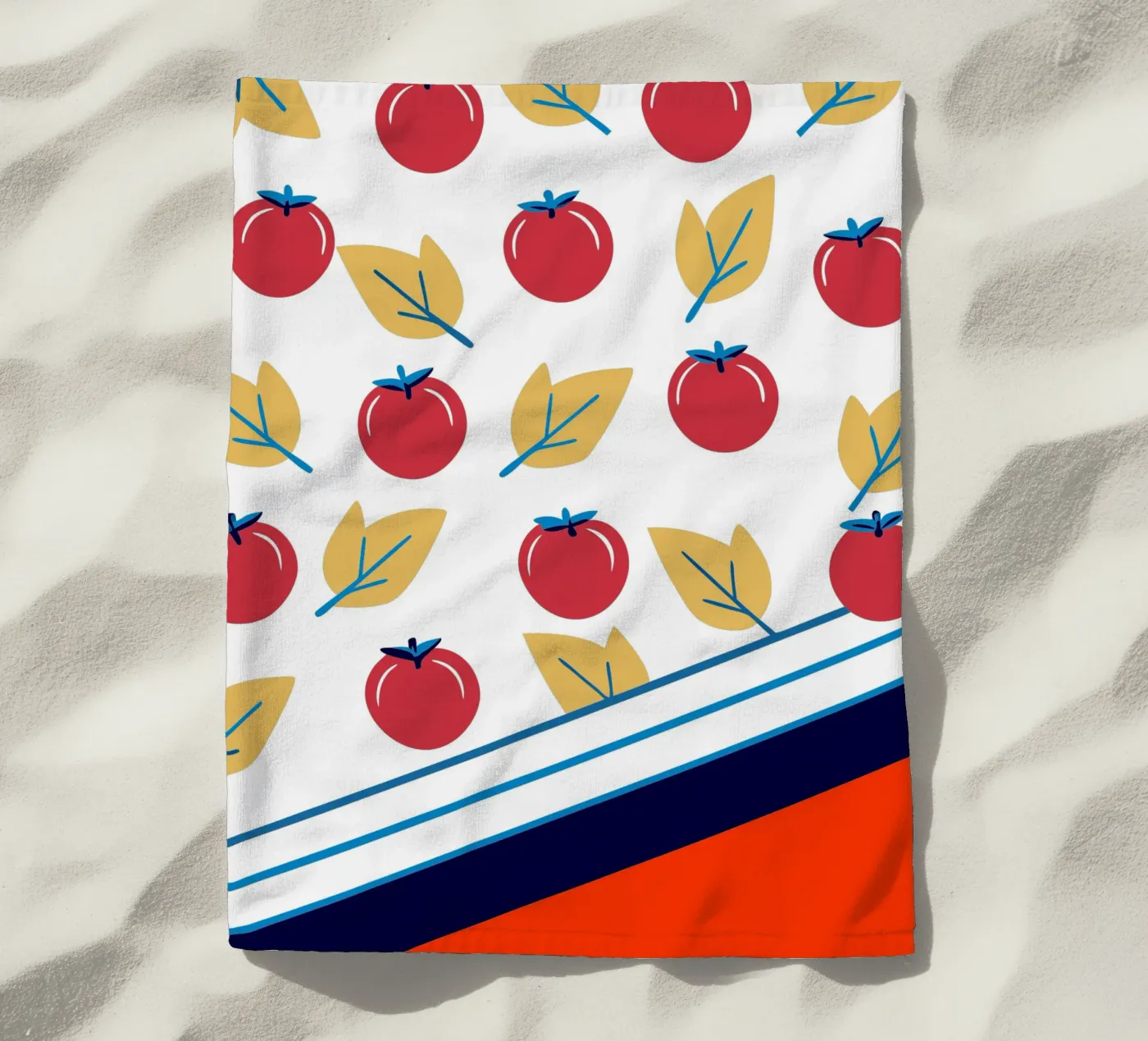 Tomato Pattern telo mare da TODAY'S SHOP