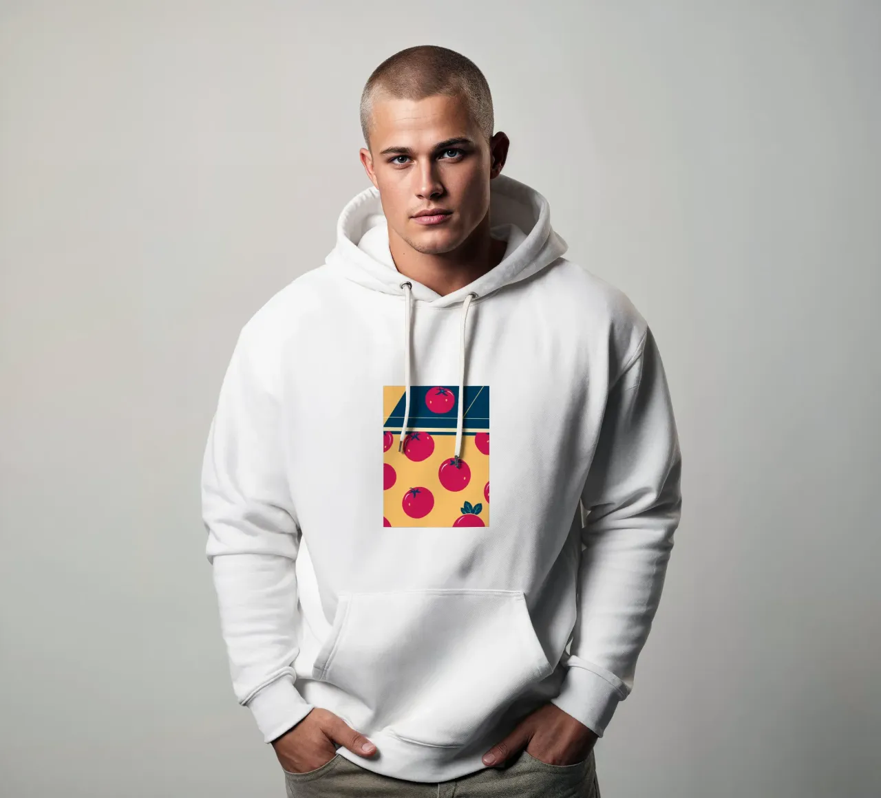 Tomato Pattern felpa con cappuccio da TODAY'S SHOP