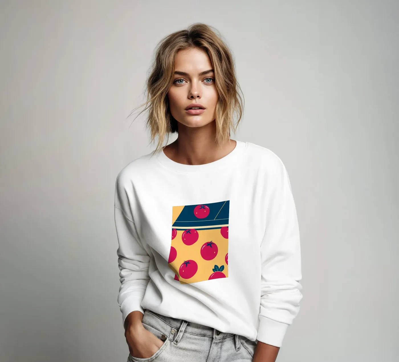Tomato Pattern sweatshirt by TODAY'S SHOP