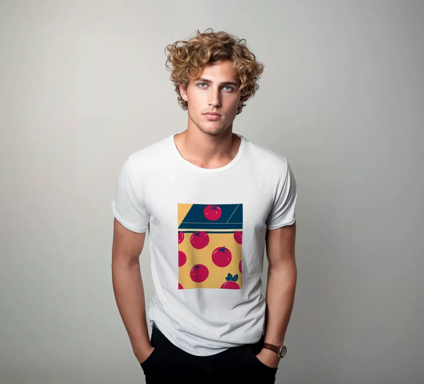 Tomato Pattern t-shirt da TODAY'S SHOP