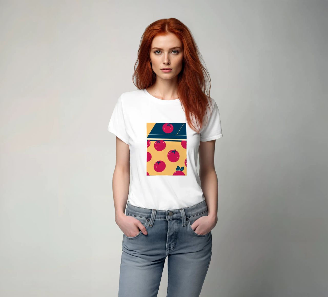 Tomato Pattern t-shirt da TODAY'S SHOP