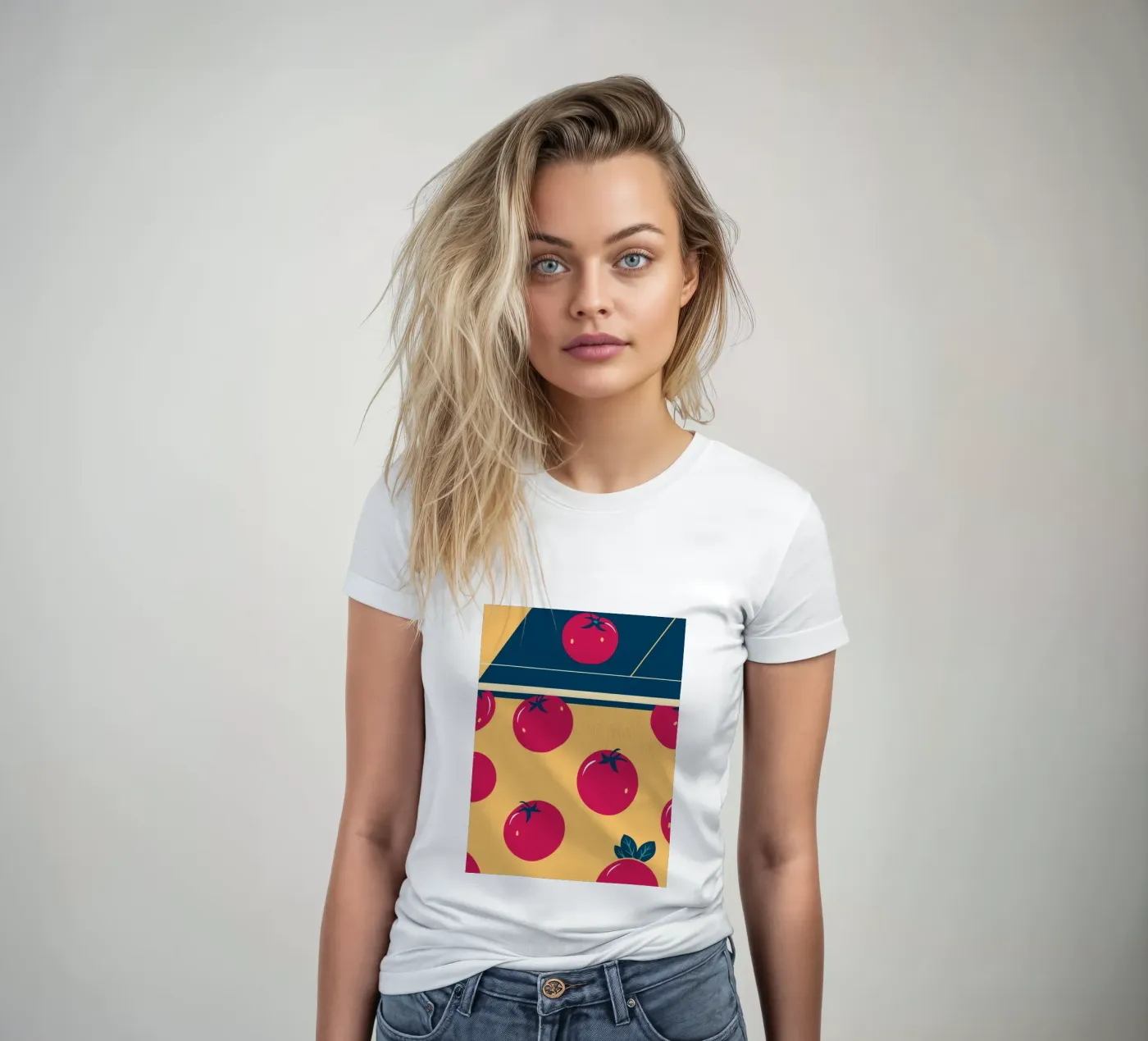 Tomato Pattern t-shirt da donna da TODAY'S SHOP