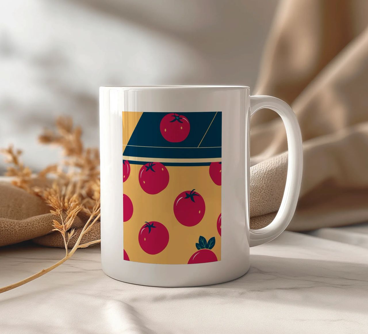 Tomato Pattern tazza in ceramica da TODAY'S SHOP