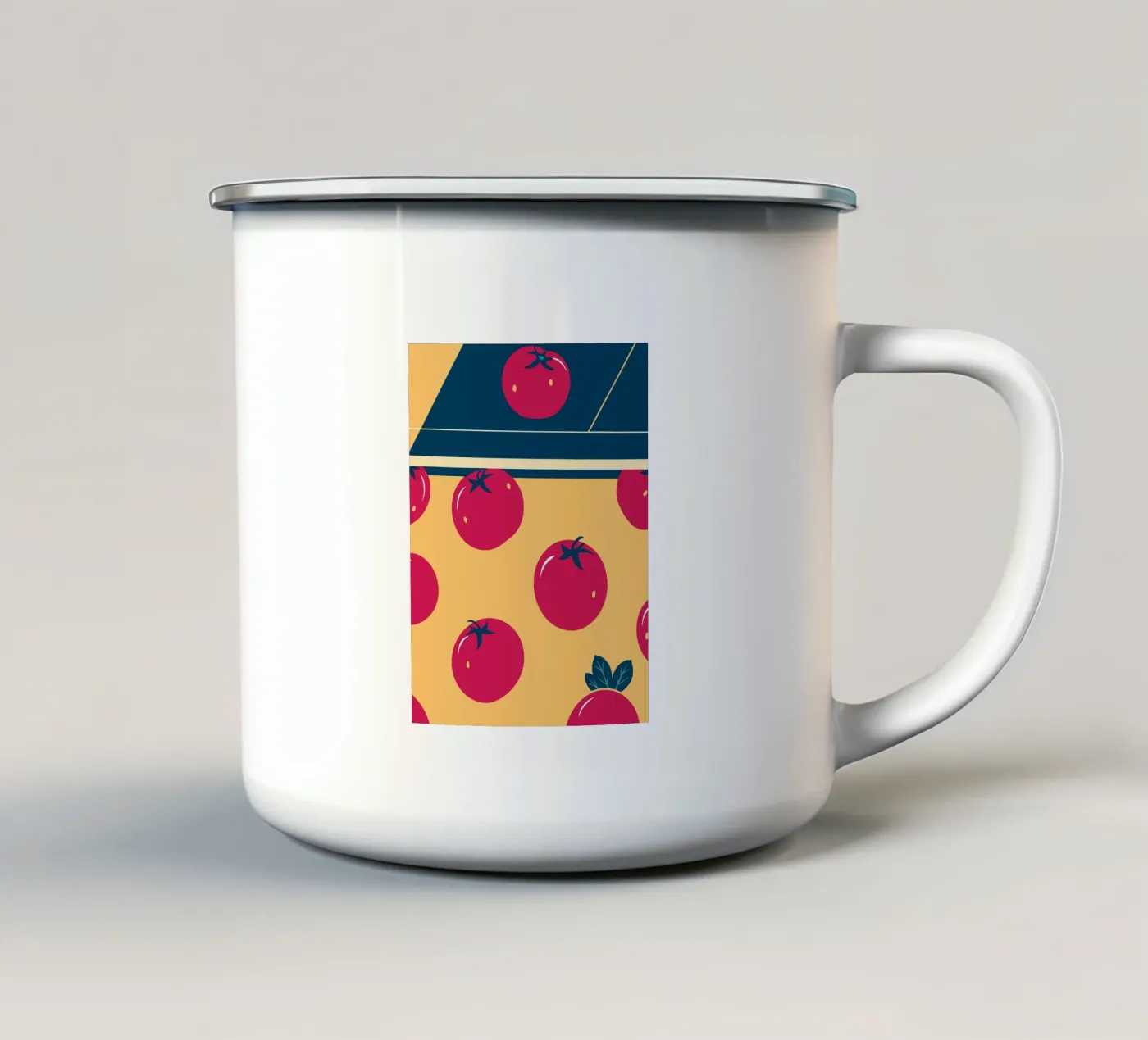 Tomato Pattern enamel mug by TODAY'S SHOP