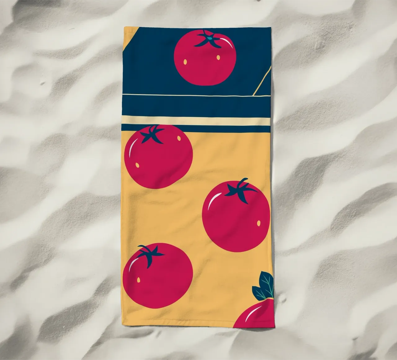 Tomato Pattern telo mare da TODAY'S SHOP