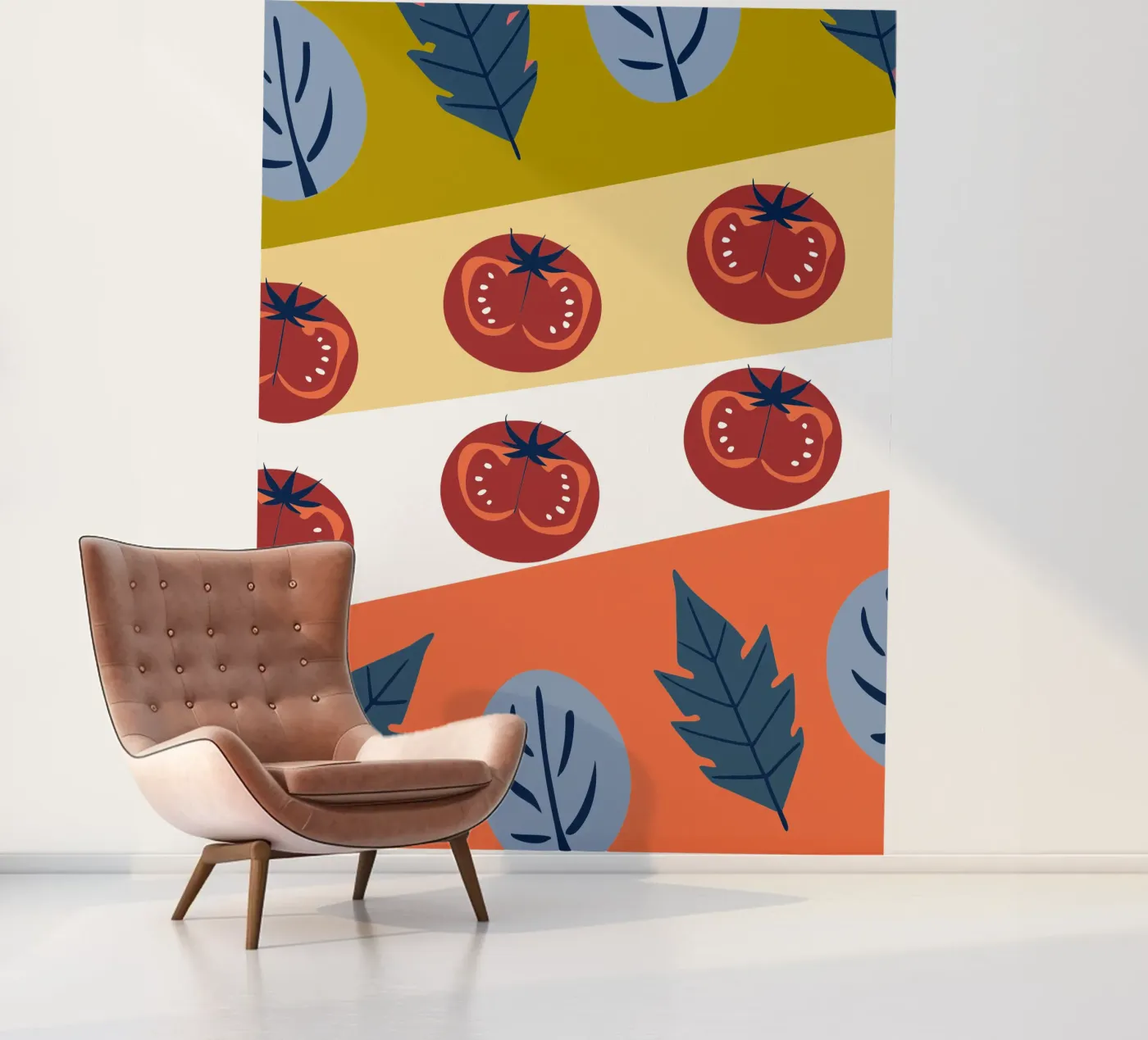 Tomato Pattern photo wallpaper by TODAY'S SHOP