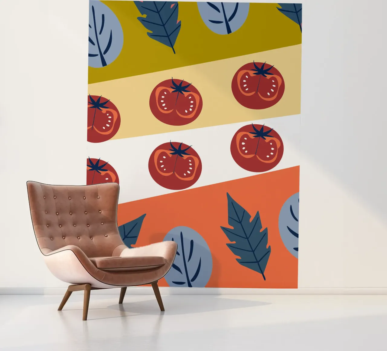 Tomatenpatroon fotobehang van TODAY'S SHOP