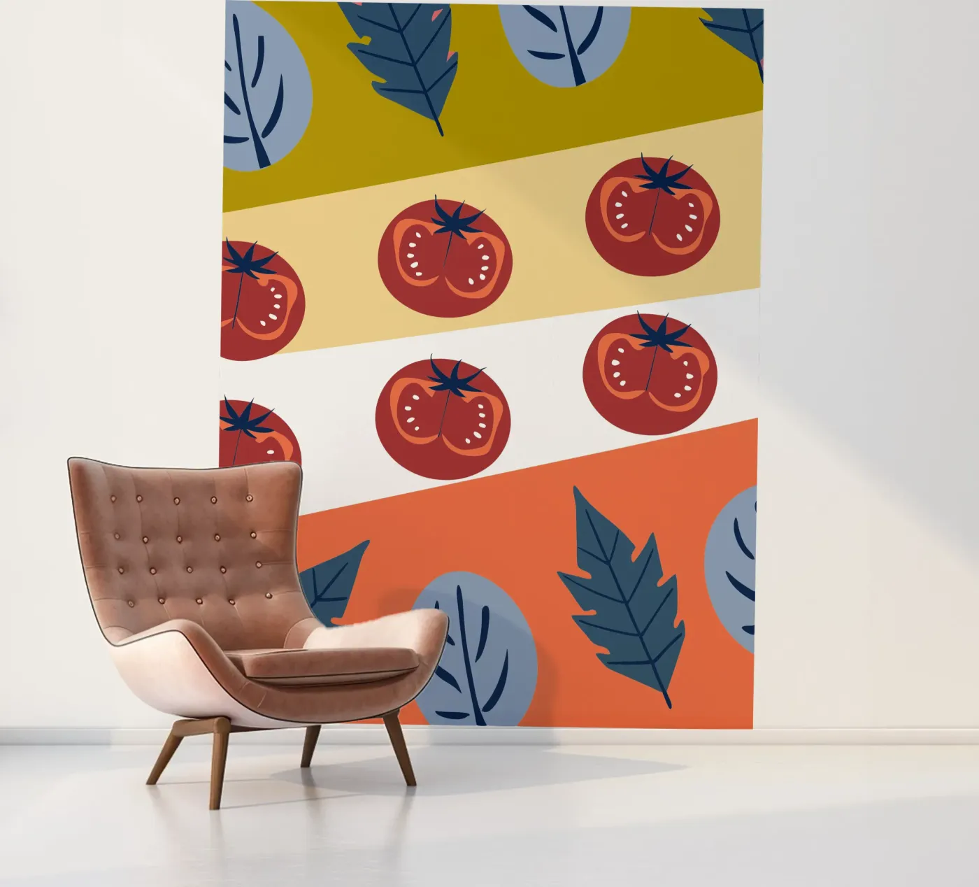 Tomato Pattern fotobehang van TODAY'S SHOP