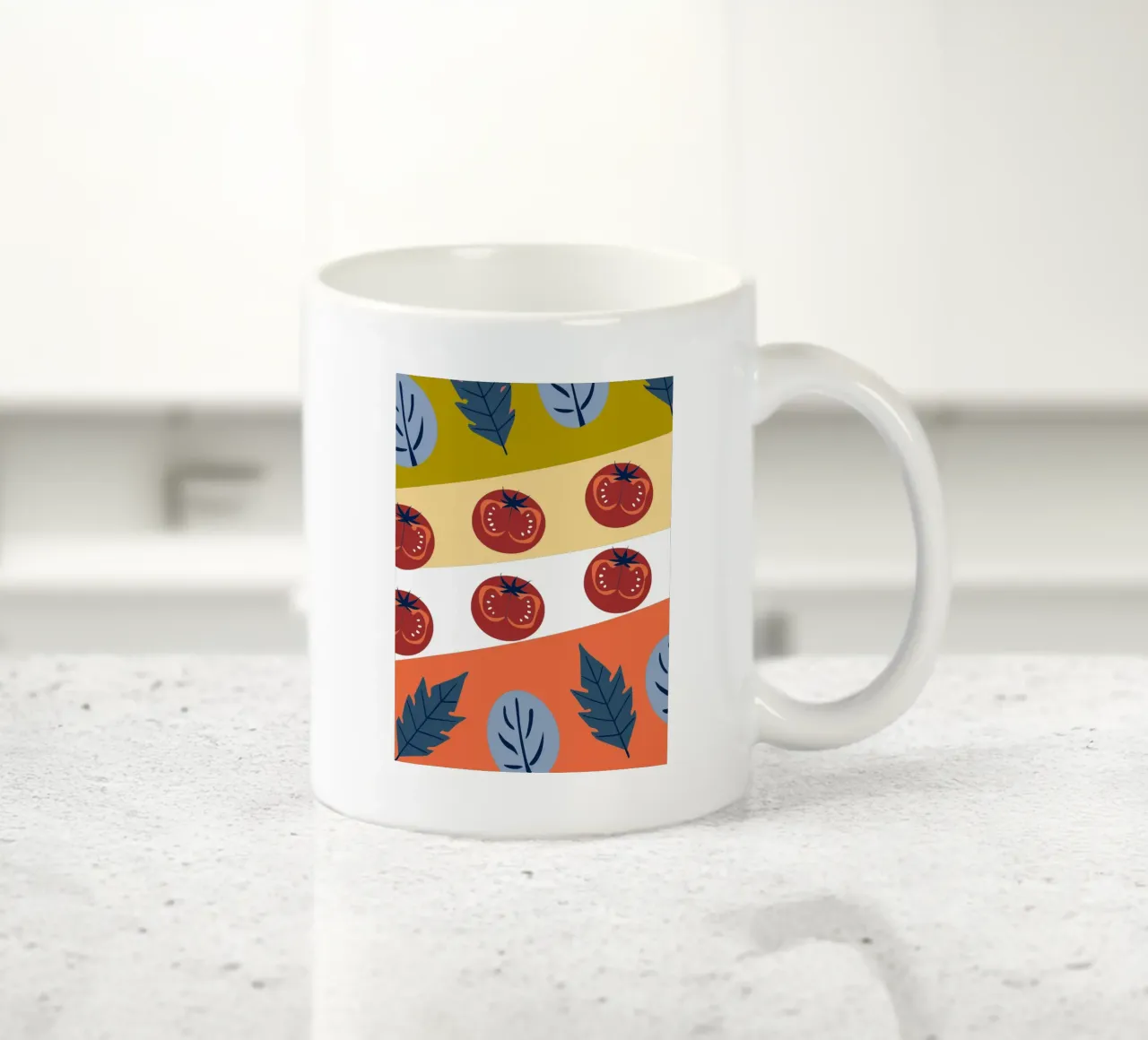 Tomate-Muster Keramik Tasse von TODAY'S SHOP