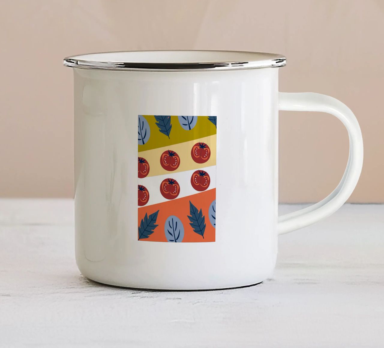 Tomato Pattern tazza in smalto da TODAY'S SHOP