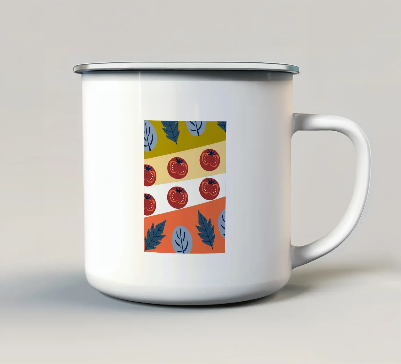 Tomato Pattern enamel mug by TODAY'S SHOP