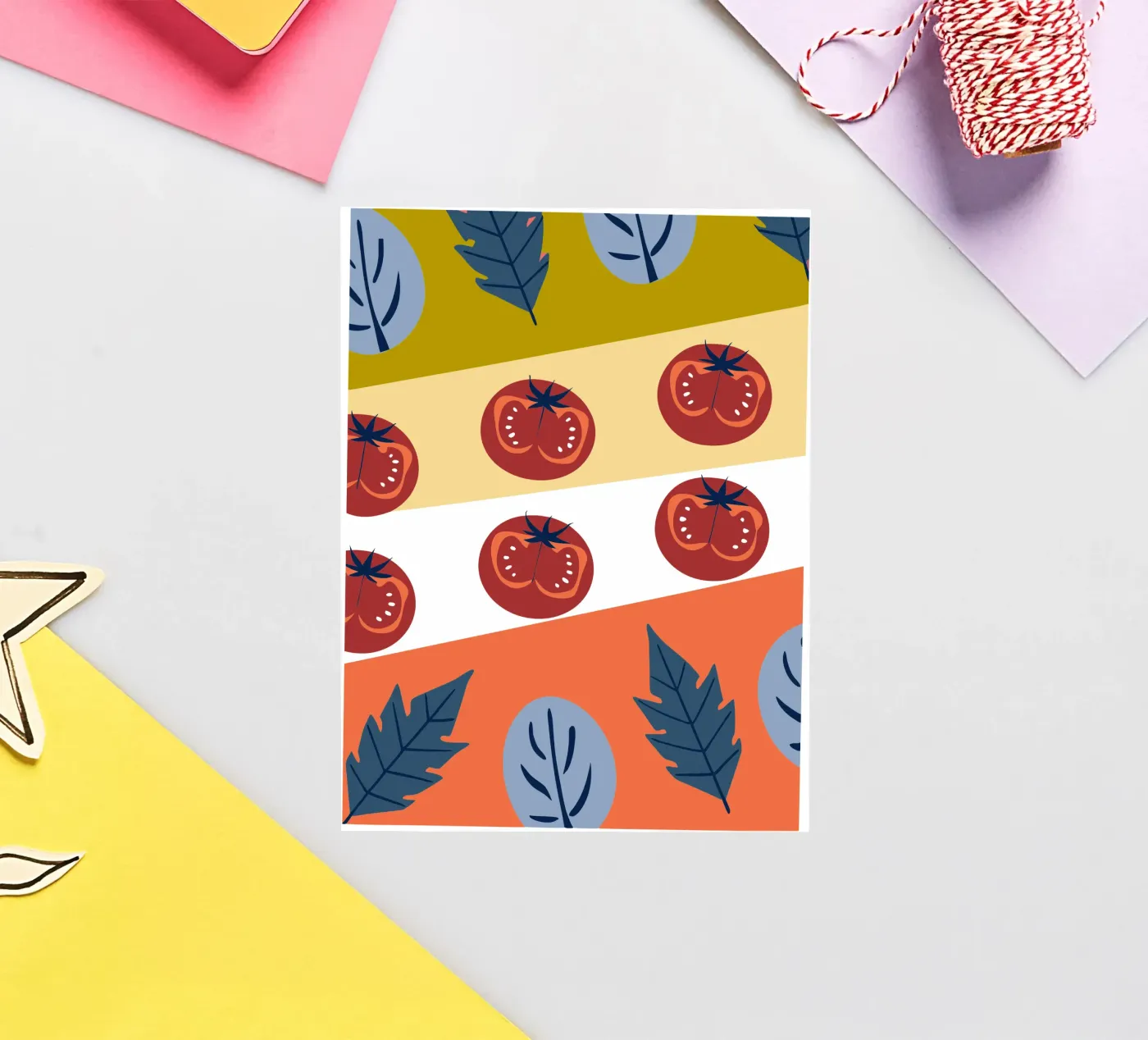 Tomato Pattern sticker van TODAY'S SHOP