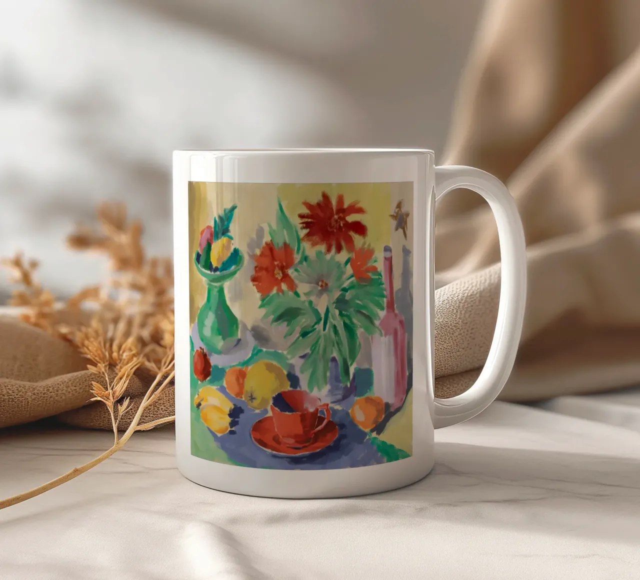 Petali rossi di quiete tazza in ceramica da Mystic Grain