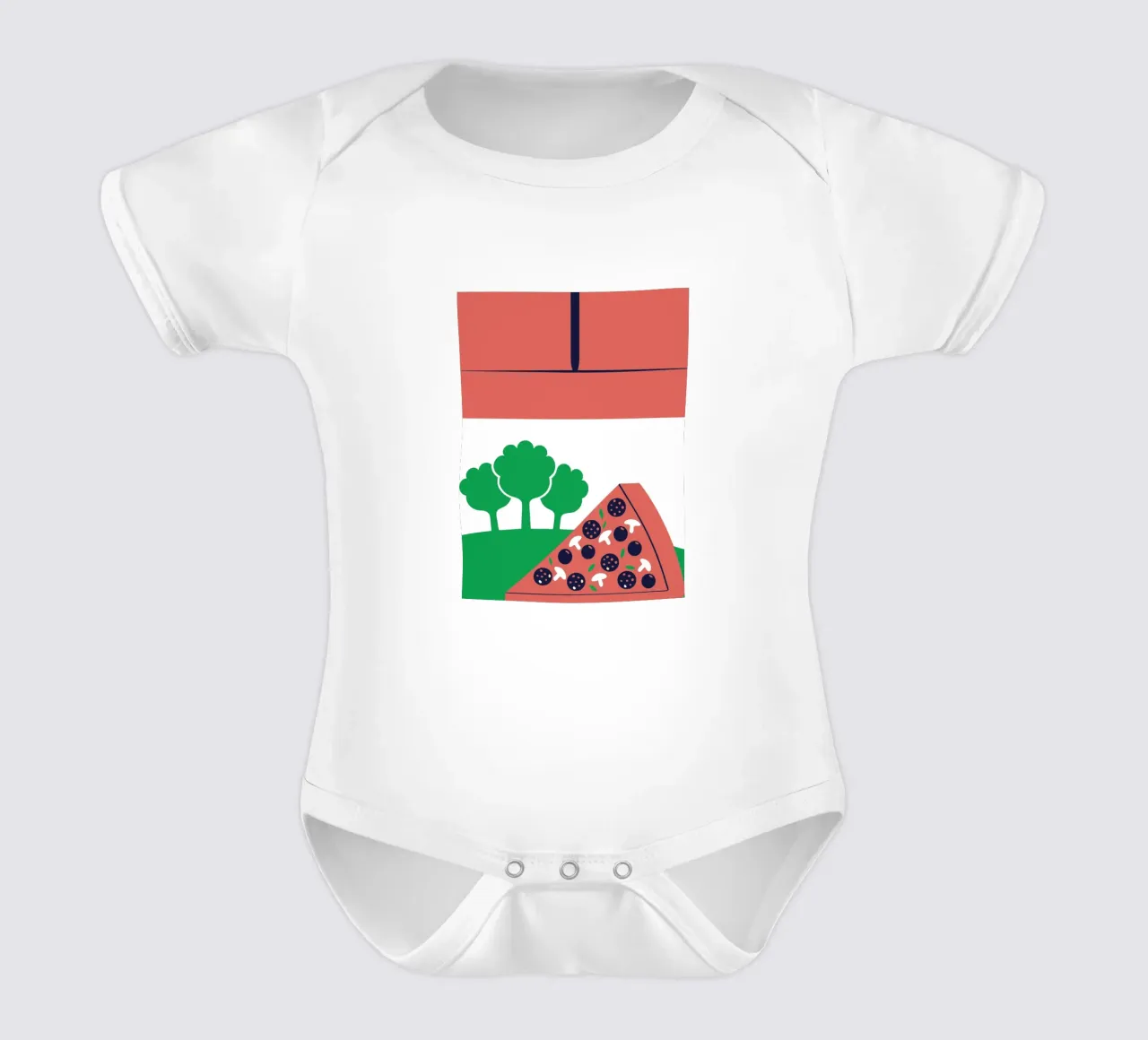 Pizza moderna body neonato maniche corte da TODAY'S SHOP