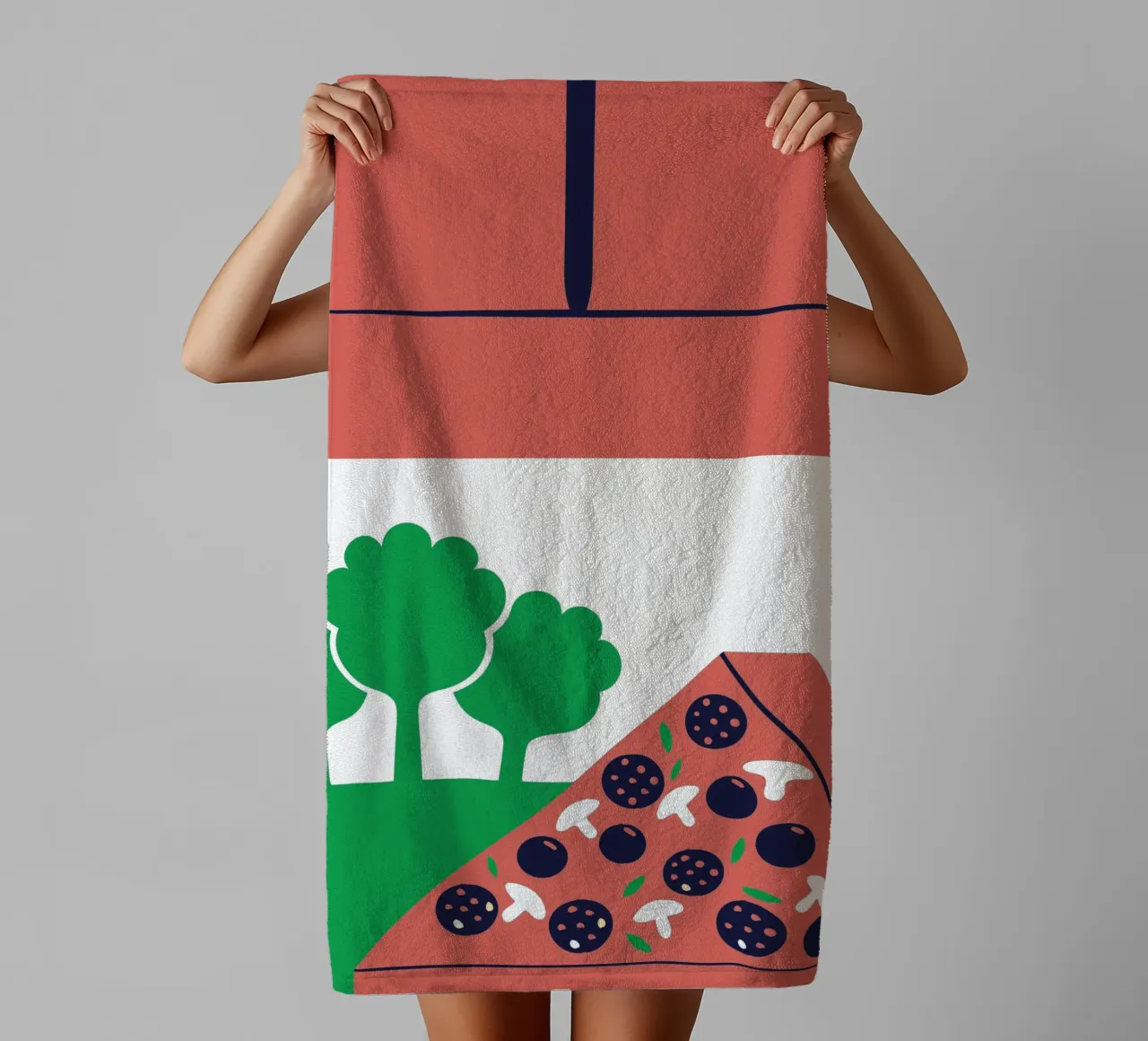Pizza moderna asciugamano da bagno da TODAY'S SHOP