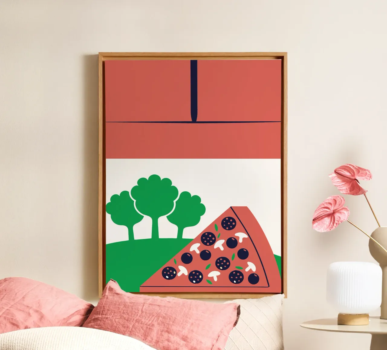 Pizza moderna tela con Cornice a cassetta da TODAY'S SHOP
