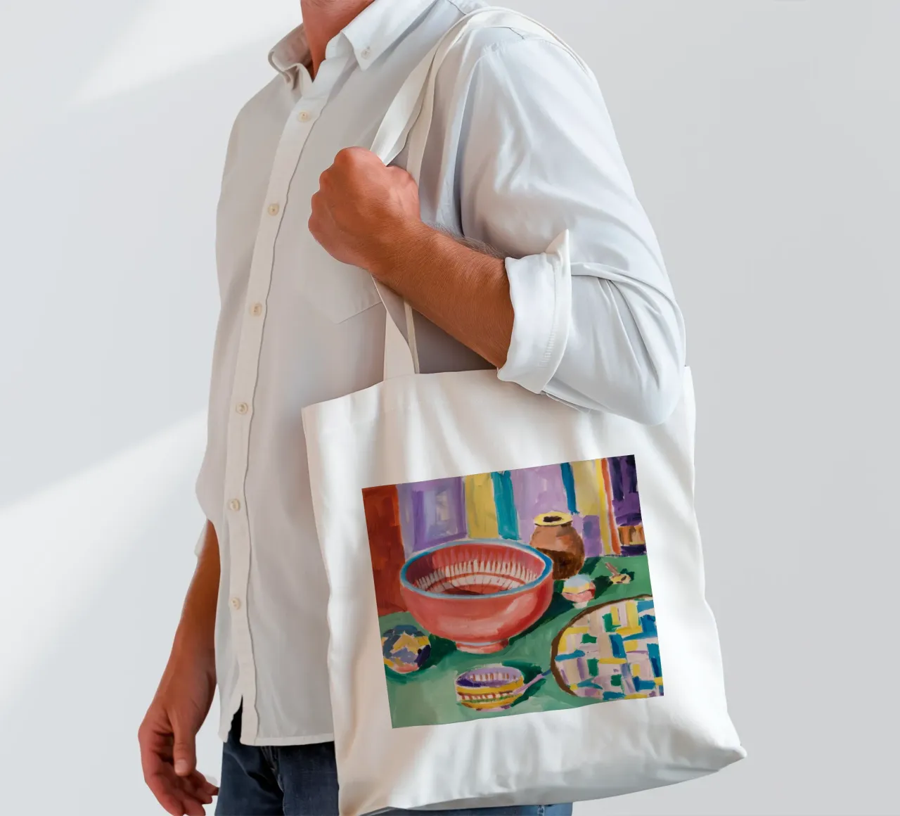 Ciotola a righe Harmony borsa in juta da Mystic Grain