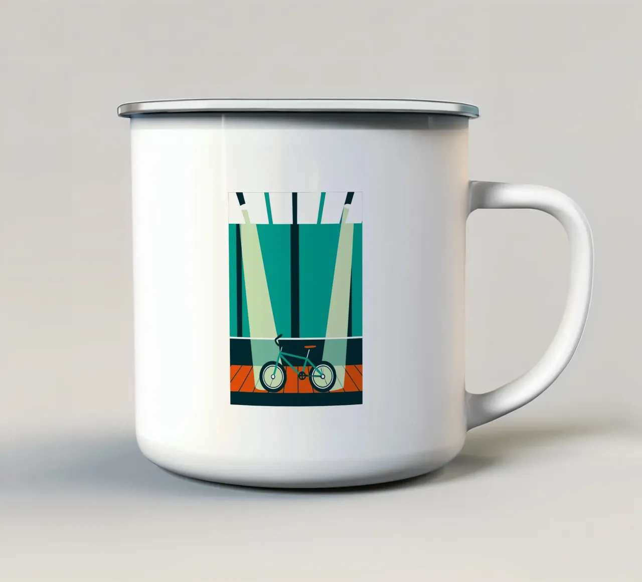 Bicicletta tazza in smalto da TODAY'S SHOP