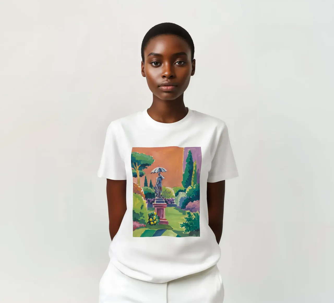 Statua della pace in giardino t-shirt da Mystic Grain