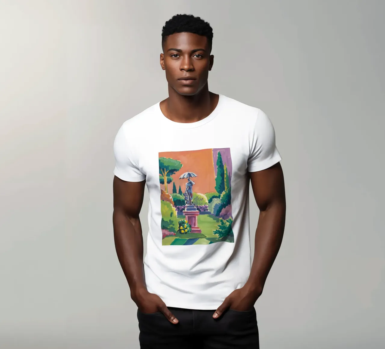 Statua della pace in giardino t-shirt da Mystic Grain