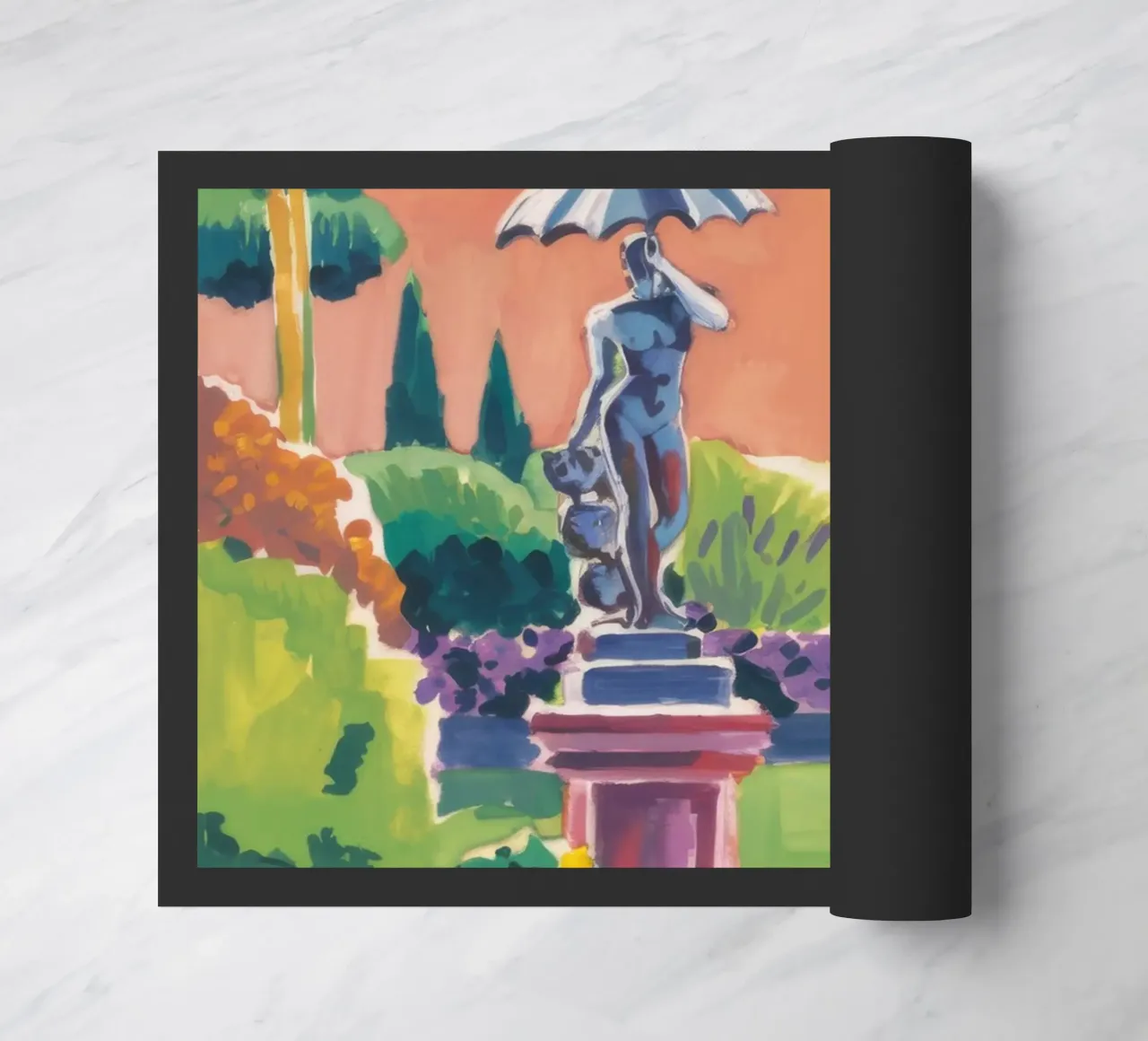 Statua della pace in giardino zerbino da Mystic Grain