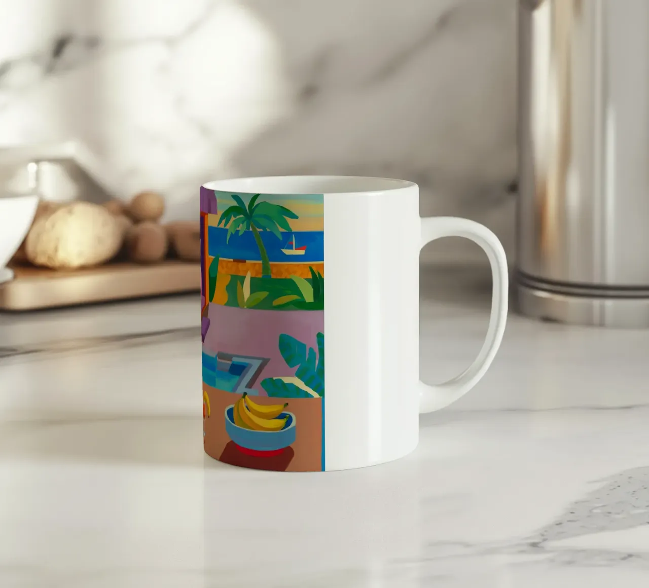 Mattina di frutta a bordo piscina tazza in ceramica da Mystic Grain