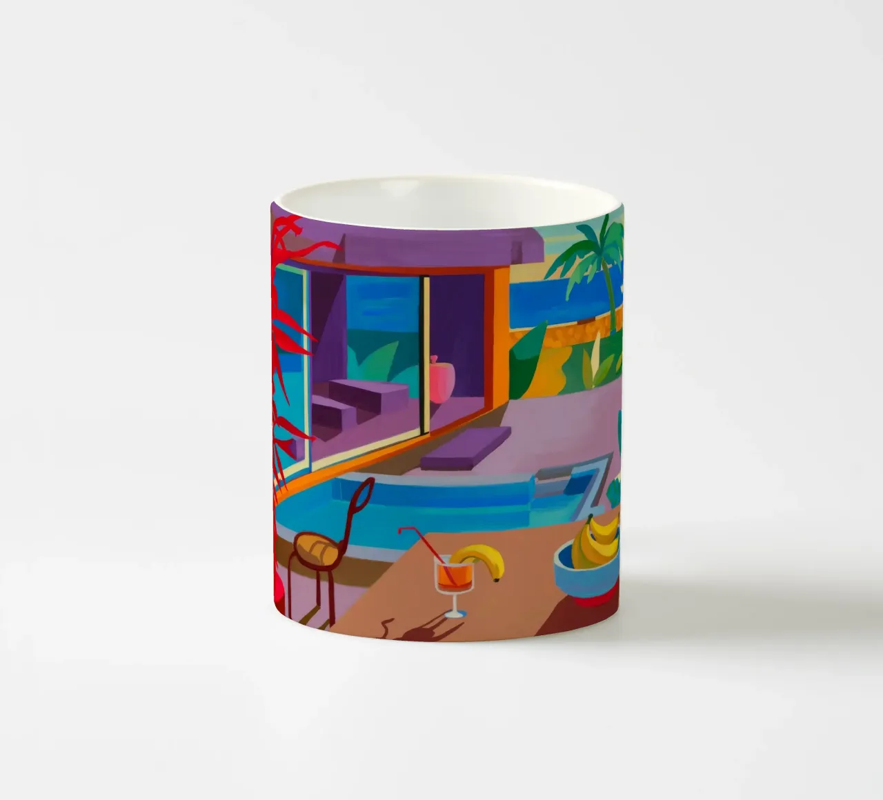Mattina di frutta a bordo piscina tazza in ceramica da Mystic Grain