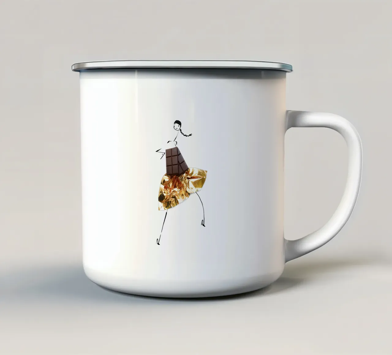 Chocolate tazza in smalto da Gretchen Roehrs