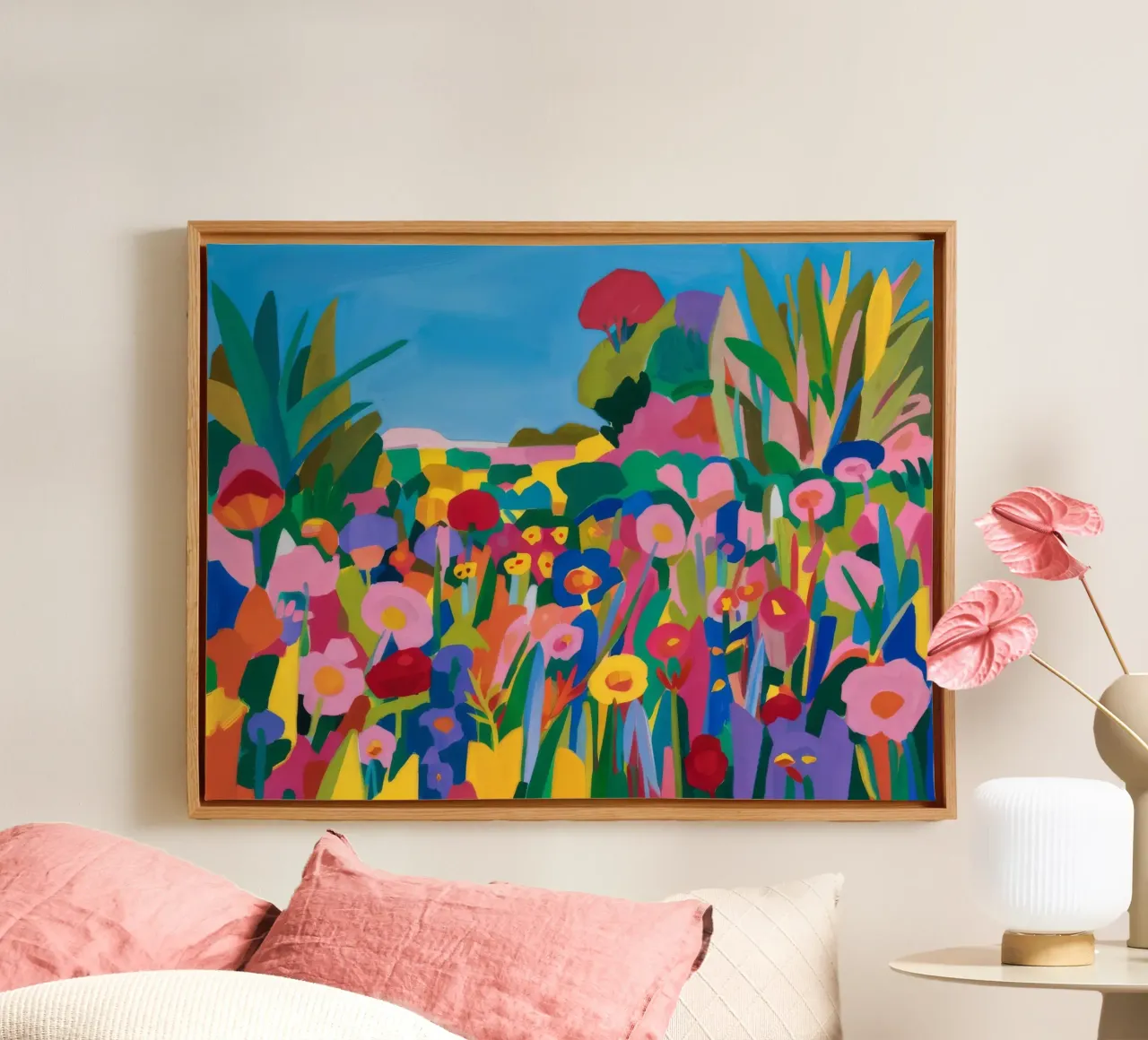 Sogno ad occhi aperti dei fiori selvatici tela con Cornice a cassetta da Mystic Grain