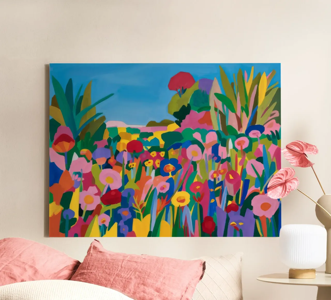 Sogno ad occhi aperti dei fiori selvatici tela con Cornice a cassetta da Mystic Grain