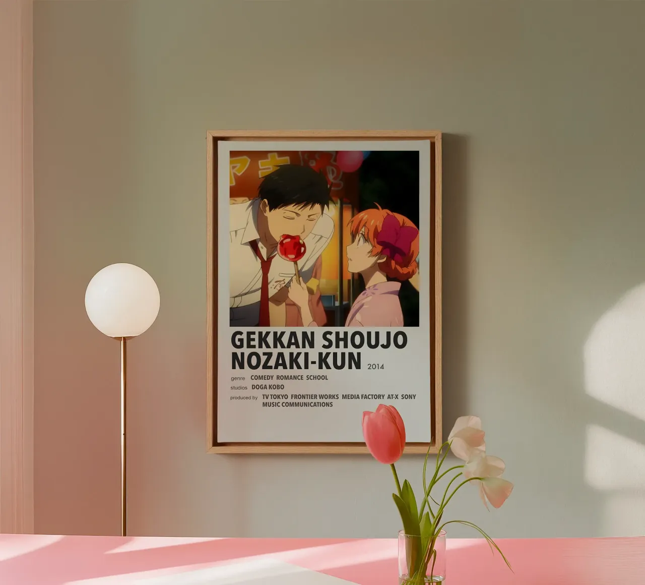 GEKKAN SHOUJO NOZAKI-KUN  2014 tela con Cornice a cassetta da Totoya