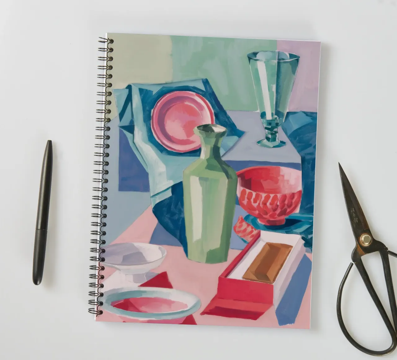 Glass and Color Table spiral notebook by Mystic Grain