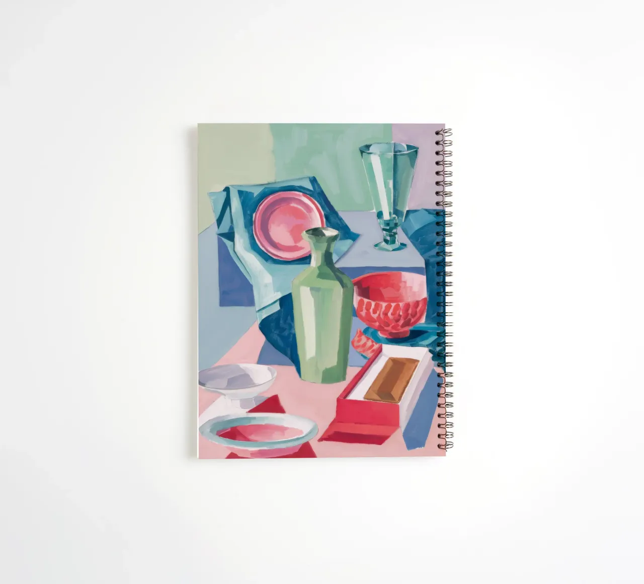 Glass and Color Table spiral notebook by Mystic Grain