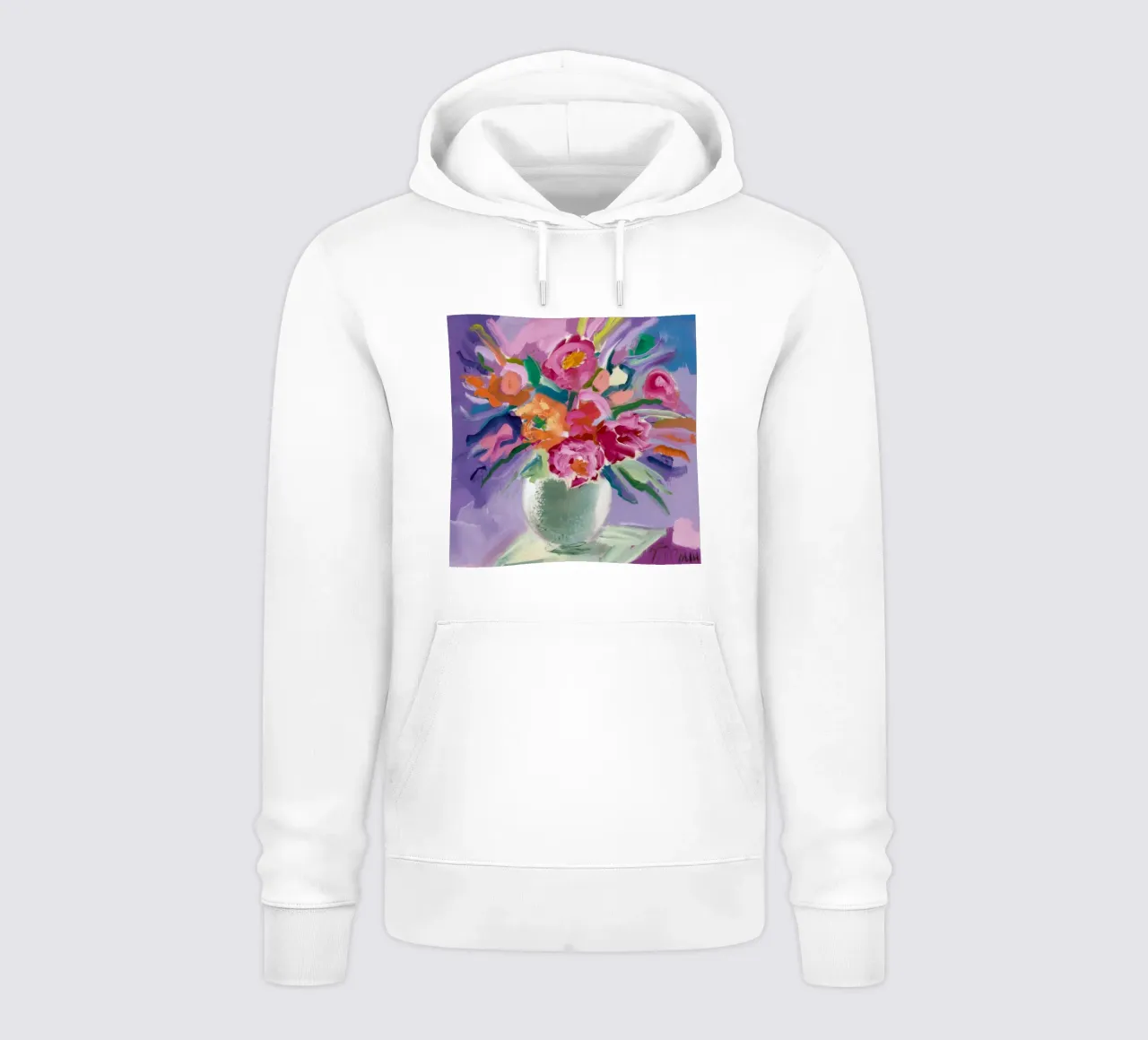 Colore della peonia in fiore felpa con cappuccio da Mystic Grain