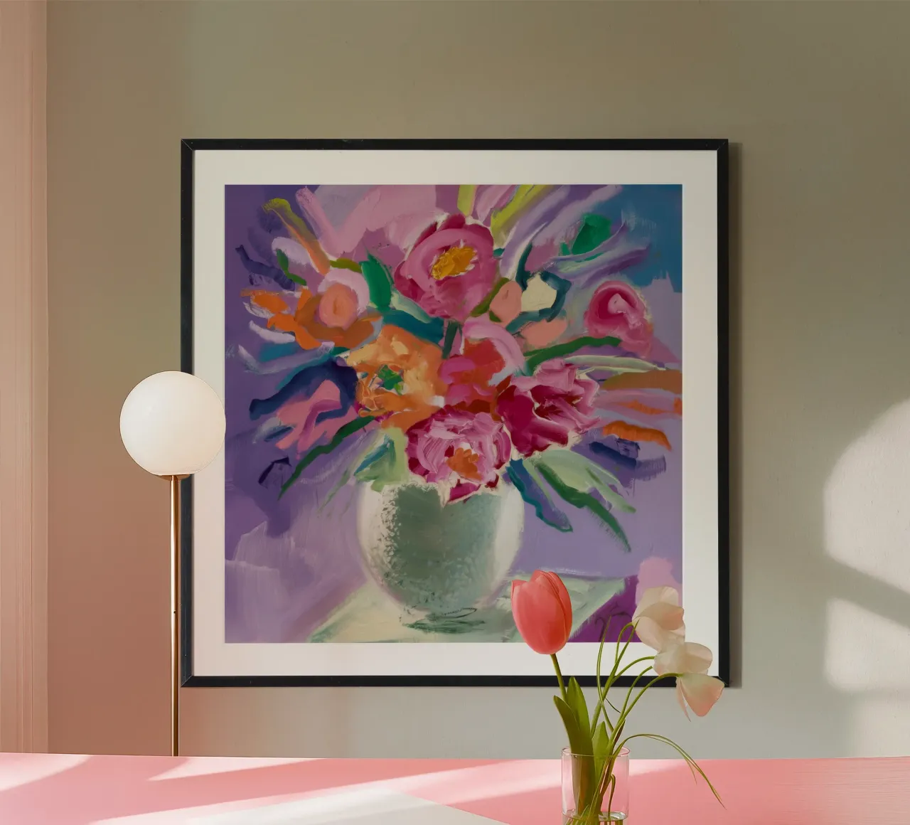 Colore della peonia in fiore poster da Mystic Grain