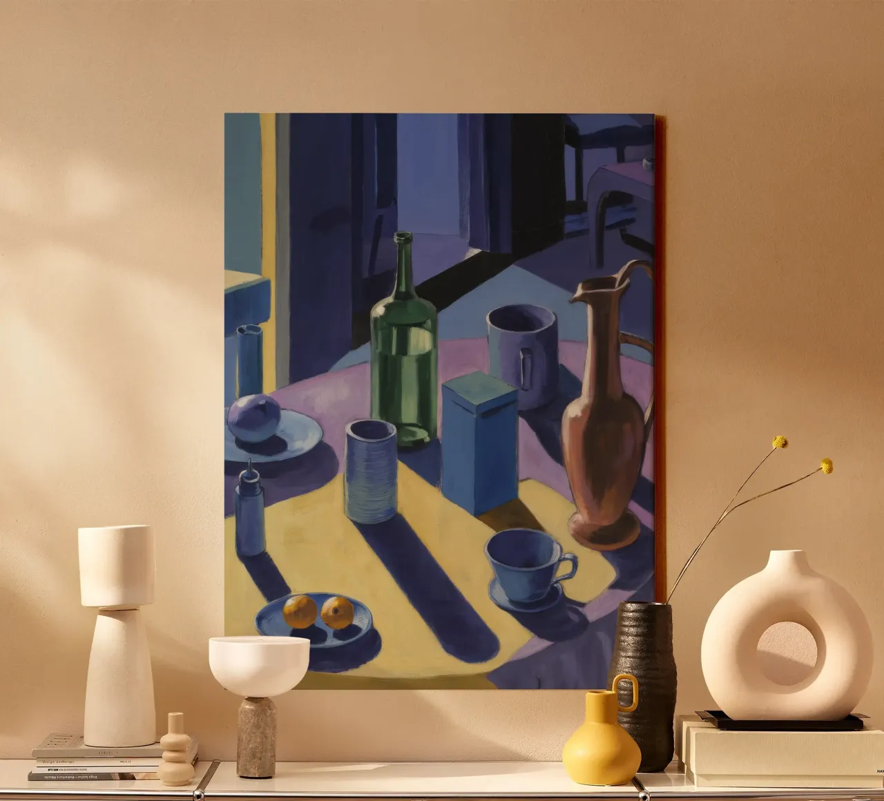 Paars licht ontbijt canvas met Baklijst van Mystic Grain