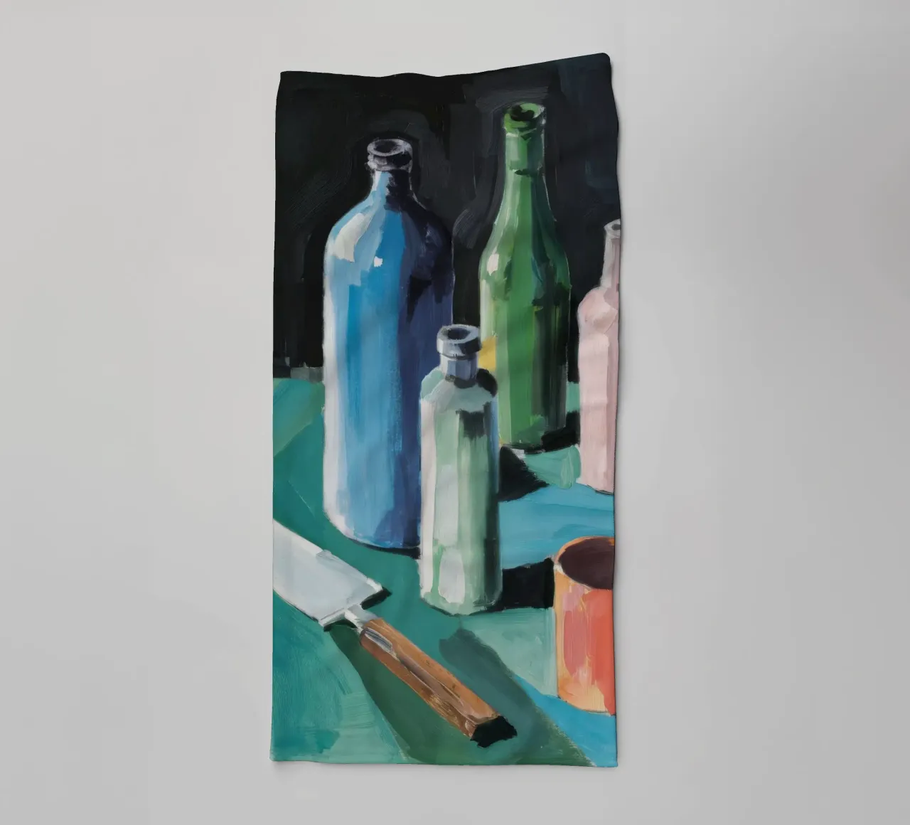 Bottles and Blade towel by Mystic Grain