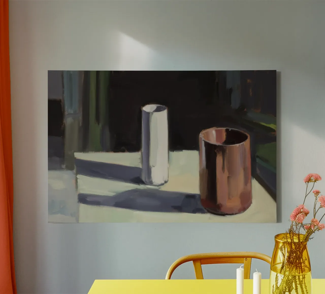 Dubbele Mok Stilte canvas met Baklijst van Mystic Grain