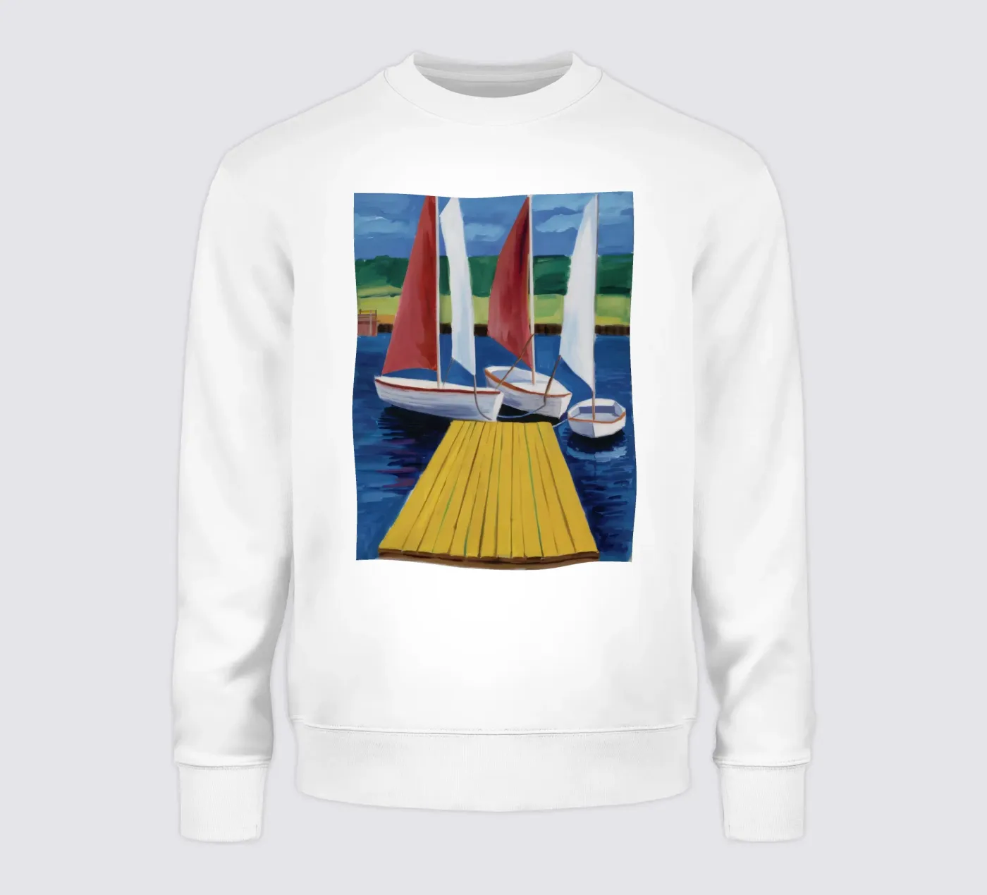 Zeilboot Dock Rust sweatshirt van Mystic Grain