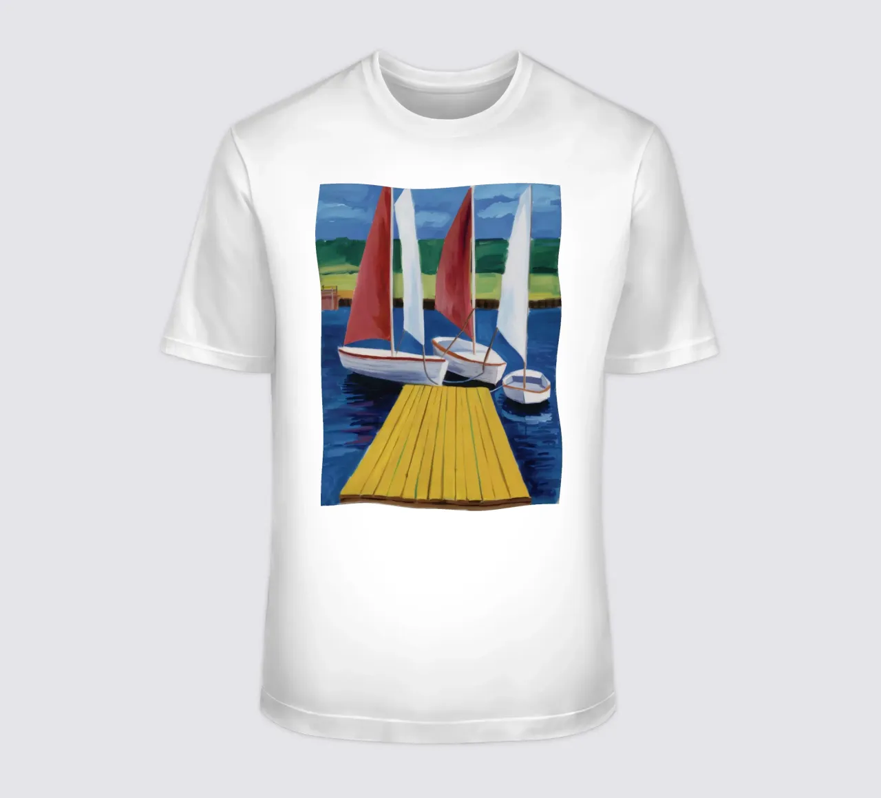 Barca a vela Dock Calma t-shirt da Mystic Grain