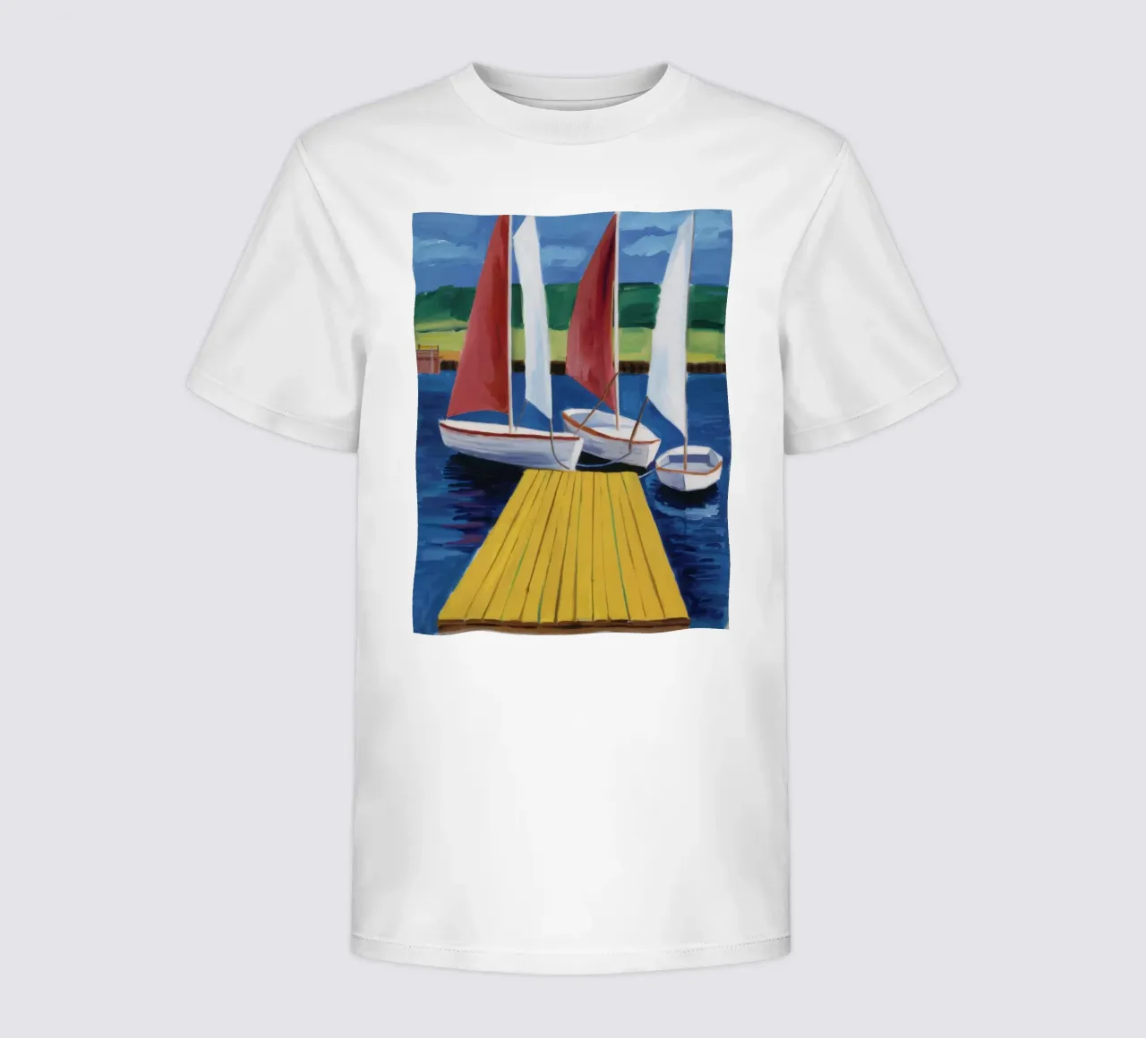 Zeilboot Dock Rust kinder t-shirt van Mystic Grain