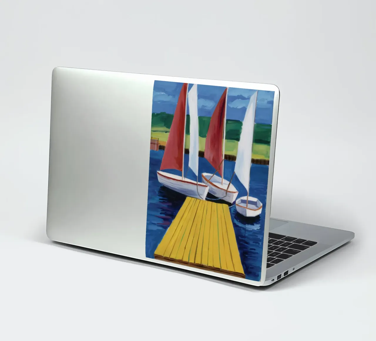 Sailboat Dock Calm sticker van Mystic Grain