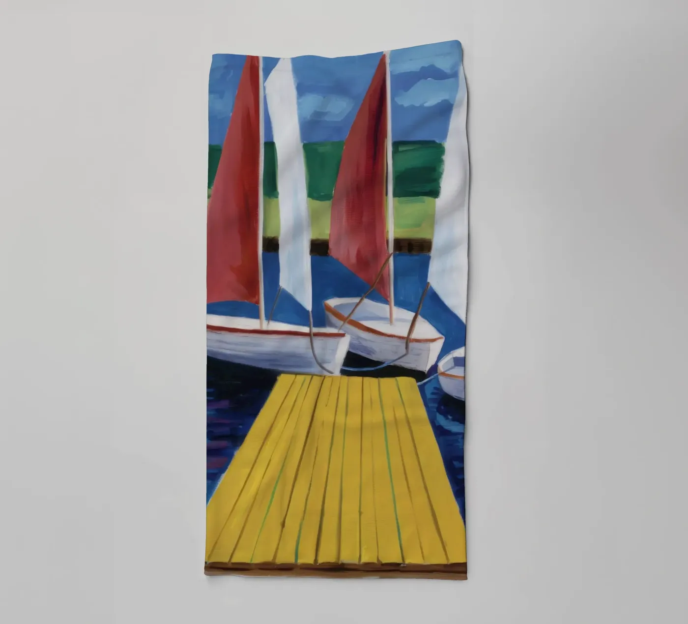 Sailboat Dock Calm serviette de bain de Mystic Grain