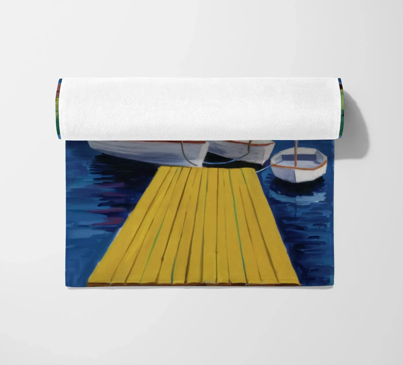 Zeilboot Dock Rust strandhanddoek van Mystic Grain