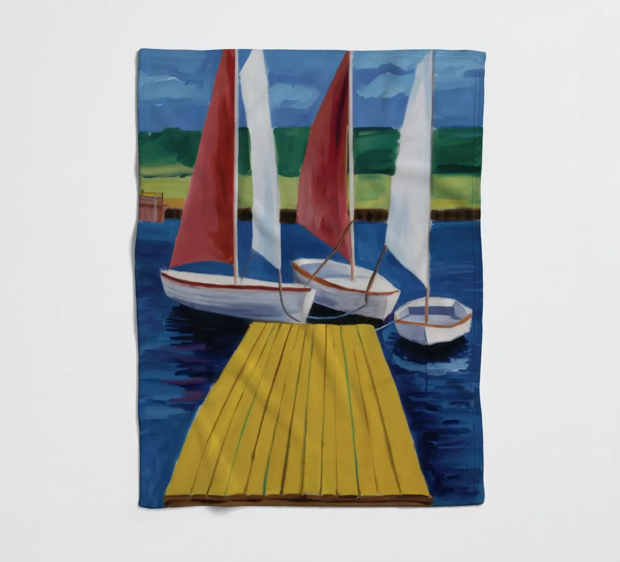 Zeilboot Dock Rust fleecedeken van Mystic Grain