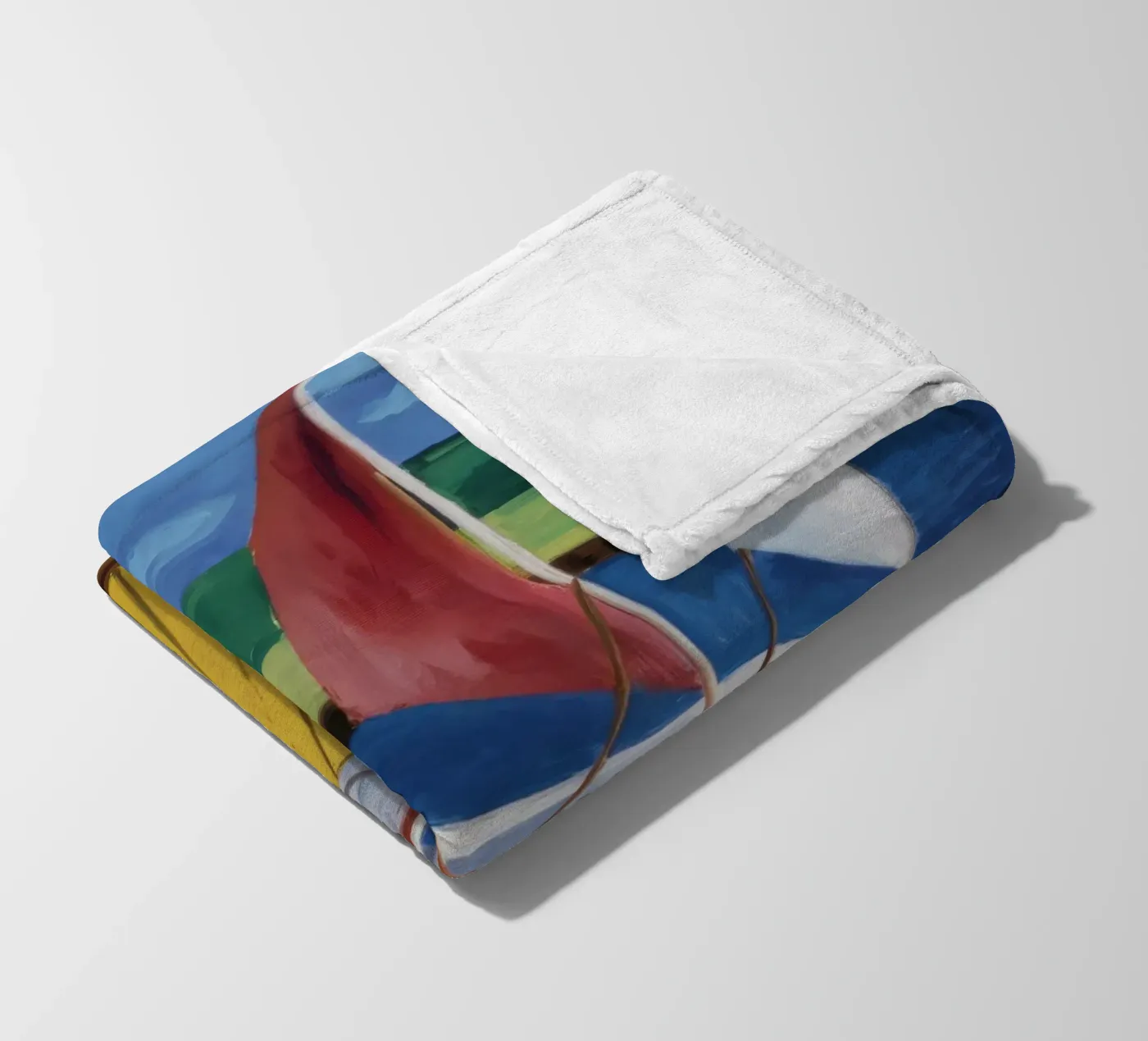 Sailboat Dock Calm Fleecedecke von Mystic Grain