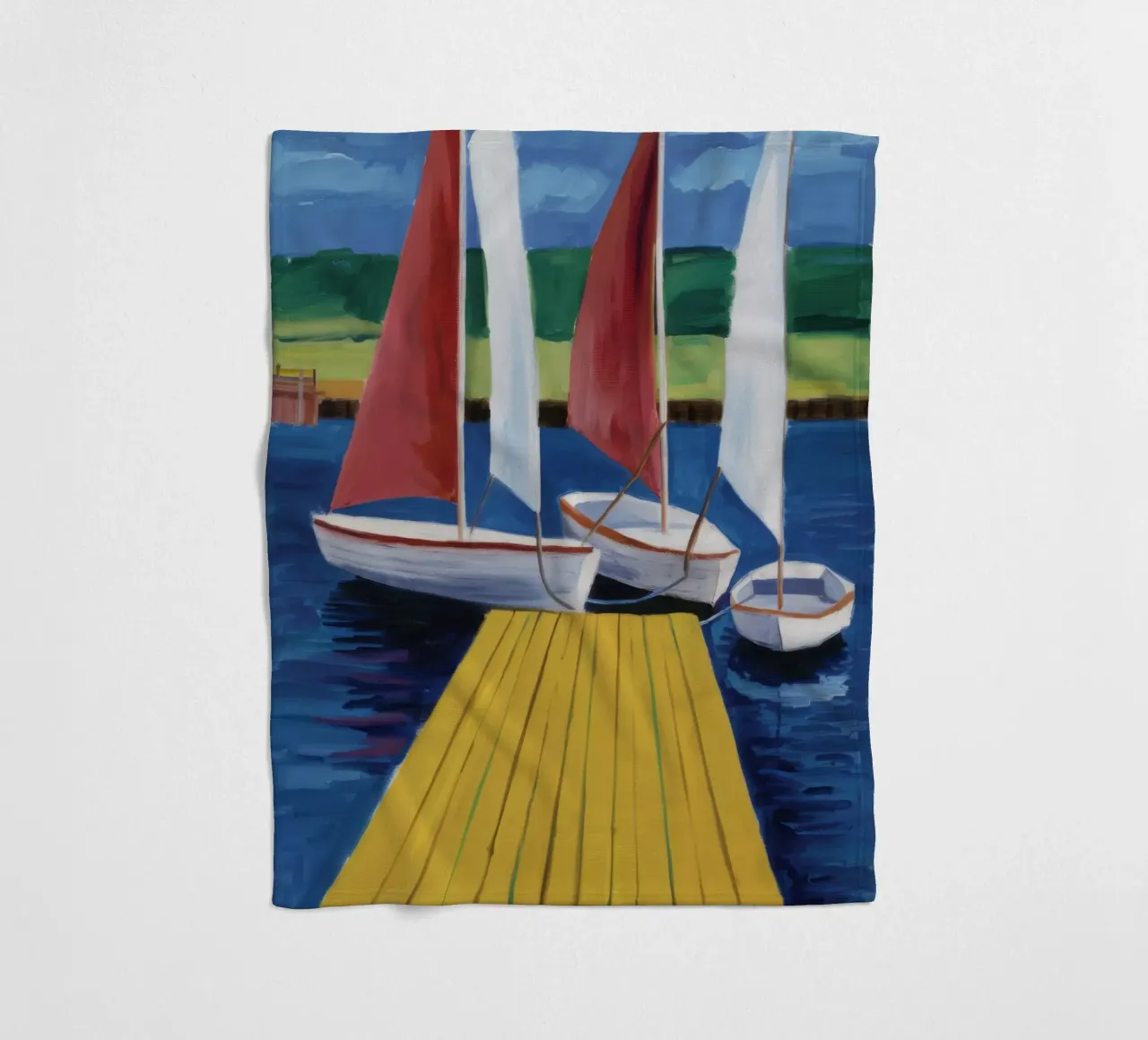 Zeilboot Dock Rust fleecedeken van Mystic Grain