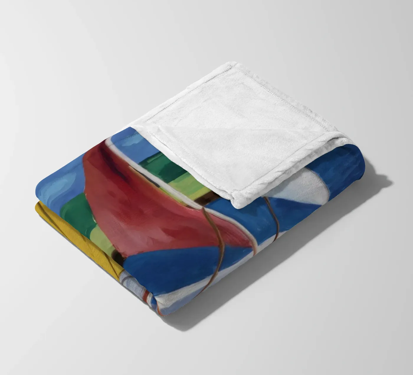 Sailboat Dock Calm Fleecedecke von Mystic Grain